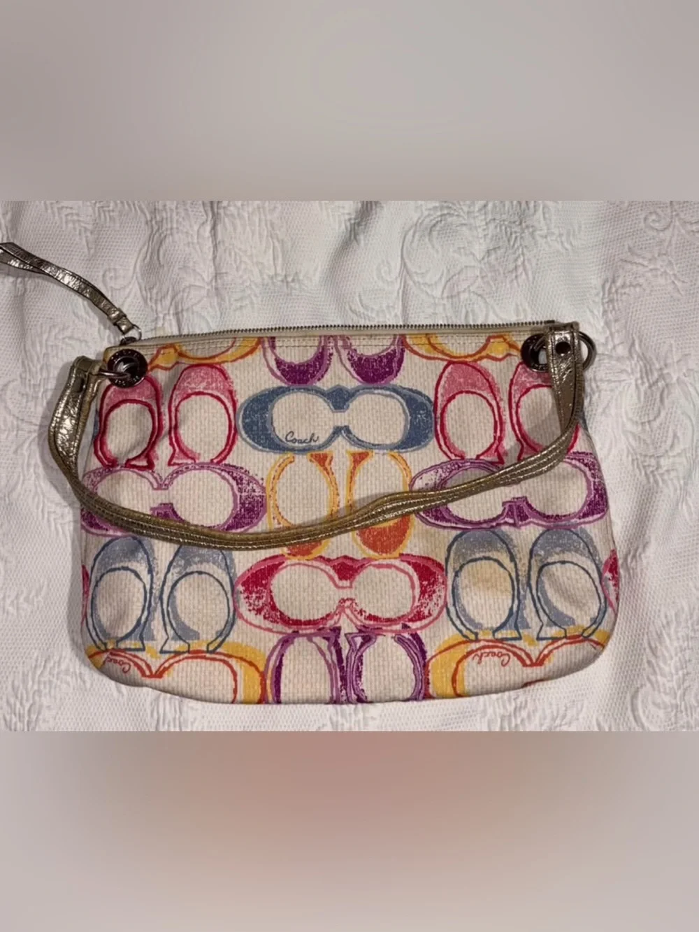 Coach Poppy Dream C Signature Scribble Print Hippie Crossbody